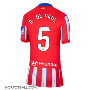 Billige Fotballdrakt Atletico Madrid Rodrigo De Paul #5 Replika Hjemmedrakt Dame 2024-25 Kortermet